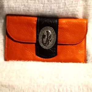 Eternal perspective leather clutch